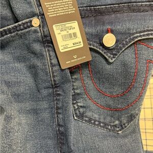 True Religion Denim Jeans with Red Accents